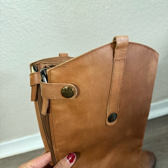 Sam Edelman Penny Whiskey Brown Long Riding Leeather Boots size 8.5 - Picture 7 of 14